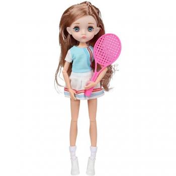 Handmade 26cm Doll with 11 Joints, Blue and Purple Eyes, Clothes & Shoes for Girls