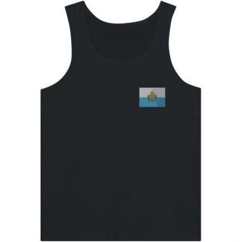 Fitted Saint‑Marin Black Performance Tee – Premium Cotton