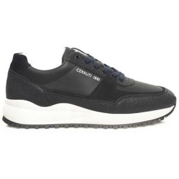 Cerruti 1881 Men's Blue Leather High Sole Sneakers