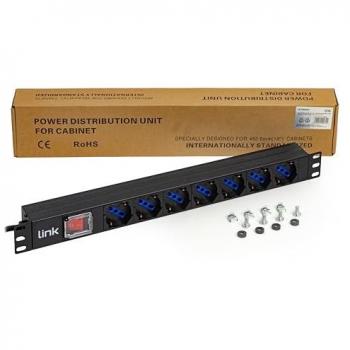 Prise multi‑rack LK10084 à 7 fiches universelles, interrupteur, prise italienne