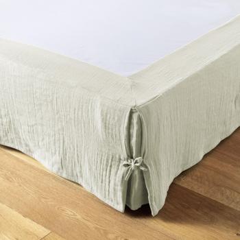 Cache-sommier 160x200 cm en gaze de coton Vert d'eau