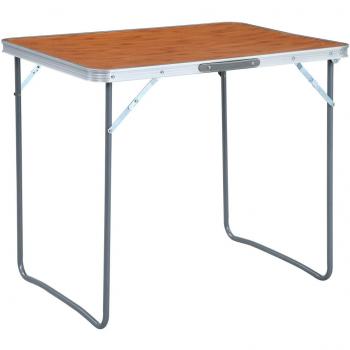 Table de camping portable en métal 80x60 cm