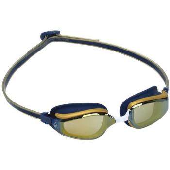 Aqua Sphere Occhialini Fastlane per Uomo, colore Blu Marino e Giallo