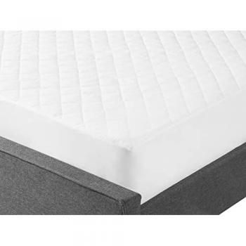 Coprimaterasso Trapuntato King Size 160 x 200 cm in Cotone Japara Bianco con Bordo Piped