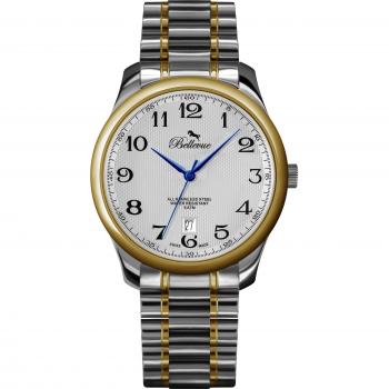 Bellevue Reloj Mujer Analógico Cuarzo con Correa de Acero Inoxidable F.9