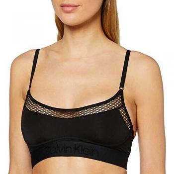 Calvin Klein Parte Superior de Bikini Bralette Sin Relleno, Negro