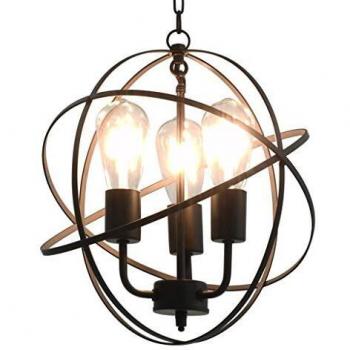Sonata Pendant Light, Black, Spherical, 3 x E27 Bulbs