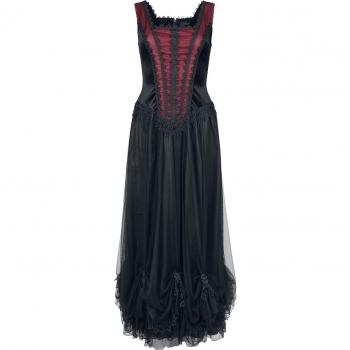 Sinister Gothic Damenkleid Schwarz/Rot