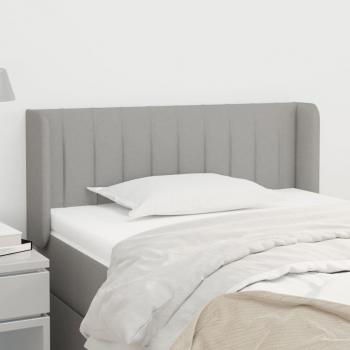 Cabecero tapizado gris claro 83x16x78/88 cm