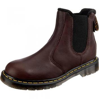 Bottines Chelsea Dr. Martens 2976 en Cuir Rouge Foncé pour Femmes