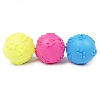 Pelota con huellas para mascotas