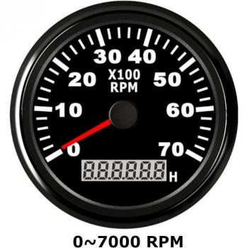 85mm Boat Tacho Meter 12V/24V Waterproof