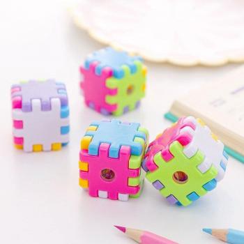 1pc Cartoon Cube Pencil Sharpener