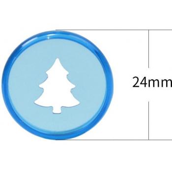 Anillo de encuadernación de plástico 24mm, color gelatina, 100 unidades, diseño navideño