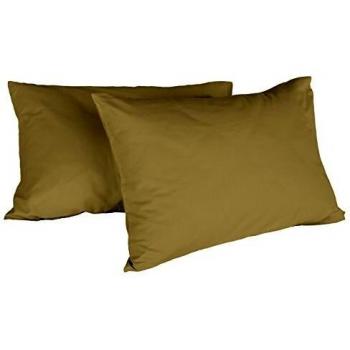 Coppia federe linea max color cotone tinta unita tortora 52x82cm