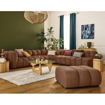 Canapé modulable Lisa Design 5 places angle droit