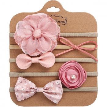 Bandeaux élastiques en nylon pour bébés filles, ensemble de 5