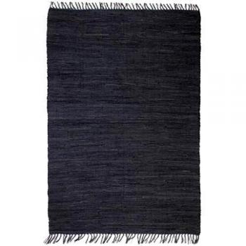 Baumwoll-Chindi-Teppich 160x230 cm in dunklem Anthrazit