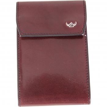 Golden Head Kreditkartenetui, bordeaux, genarbtes Rindleder
