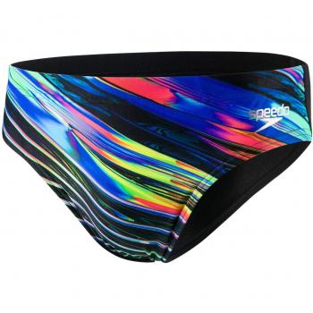 Culotte Homme Speedo Placement Digi 7cm Taille 36 Noir/Lava Rouge