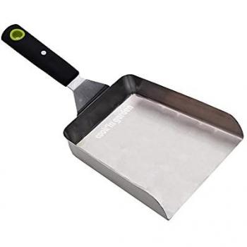 Spatule en inox aimantée avec bords relevés pour plancha et barbecue Cook'in Garden