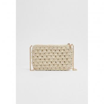 Stradivarius Ecru Pouch Bag Crochet OS