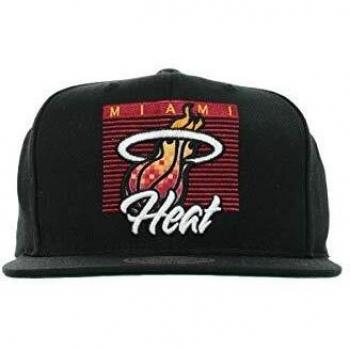 Black Miami Heat Easy 3 Digital Snapback by Mitchell & Ness