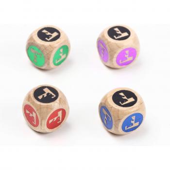 Dés à Pièces en Bois de Jeu TOYGER – Quatre dés