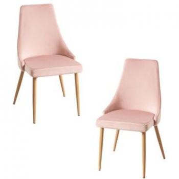 Pack Rosa Stoik Wood: Dos Sillas Elegantes y Cómodas