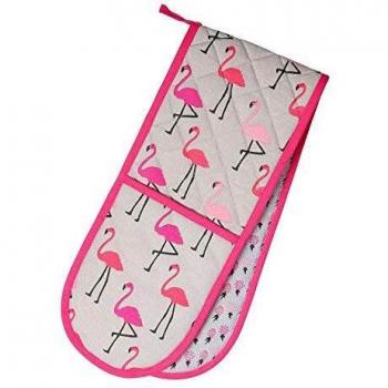 Dexam Flamingo Double Oven Mitt Pink, One Size