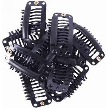 Pinces à cheveux pour trames et postiches, 2.8 cm avec 8 dents
