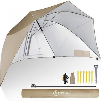 Parasol Kaki avec Ouvertures HOMECALL