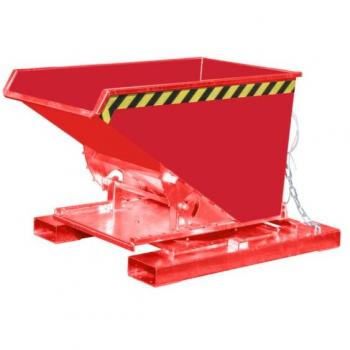 Benne basculante 3‑côtés 300 L – Charge maximale 750 kg – RAL rouge