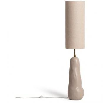 Lampe de Salon Céramique et Toile Bryony Taupe