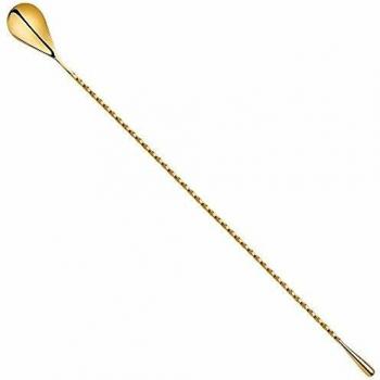 Drop's Urban Bar 40cm Gold Finish Extra Long Bar Spoon in Gift Box (Model UB4046)
