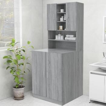 Struttura Mobiletto per Lavatrice Grigio Sonoma