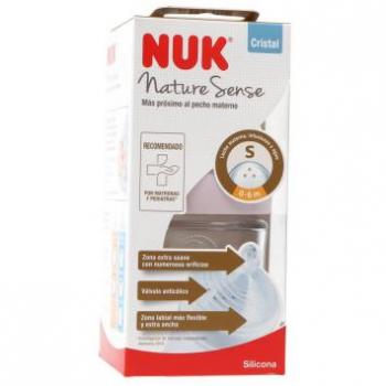 Biberón Nuk con Ventosa de Silicona 120ml para Bebés 0-6 Meses