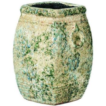 Deko-Vase Antik eckig H 20 cm mit rissigem Design