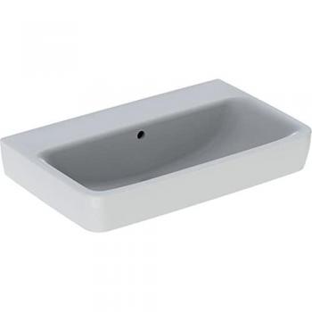 Geberit Renova Compact Waschtisch 65 cm – weiß, ohne Hahnloch, Überlauf