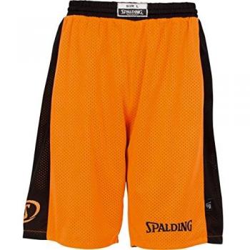 Spalding Herren‑Team Shorts, Orange/Schwarz, XS – Reversierbar