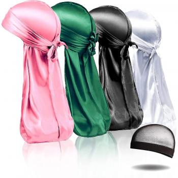 Durags Satinés Extra Longs avec Bonnet Inclus