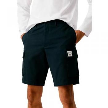 Bermuda Cargo Hombre Sarga Negra Pepe Jeans