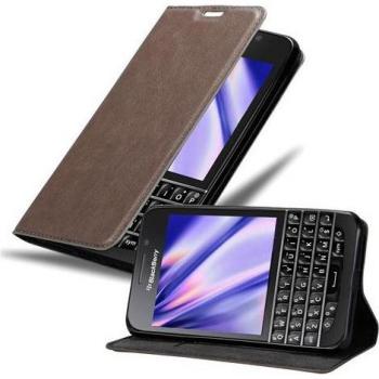 Estuche de Libro BlackBerry Q10 Marrón Café – Cierre Magnético, Tarjeta y Soporte Integrado