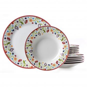 Ritzenhoff & Breker Teller Set, 12 Teile, hochwertiges Porzellangeschirr