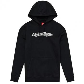 Troy Lee Designs Signature Hoodie Schwarz-Weiß für Männer S