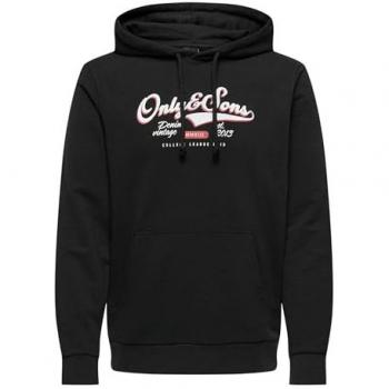Felpa Lenny di Only & Sons in Nero Regular Fit