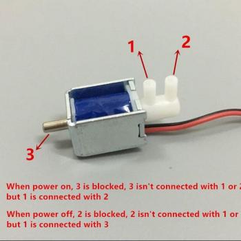 Micro Solenoid Air Valve Switch 2-Position 3-Way DC 4.5V/6V/12V/24V