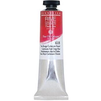 Left Bank Oil Paint by Sennelier 40ml Cadmium Red Deep Hue