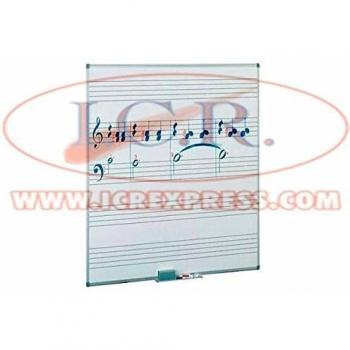 Pizarra blanca con pentagramas para música 100x122cm