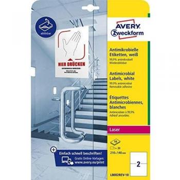 Avery Etiketter 21x14,8 cm L8002REV-10 20 st